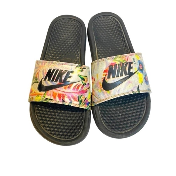 Tropical Nike Slides - Picture 1 of 6